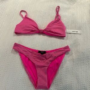 NWT Aqua swim pink shimmer bikini.